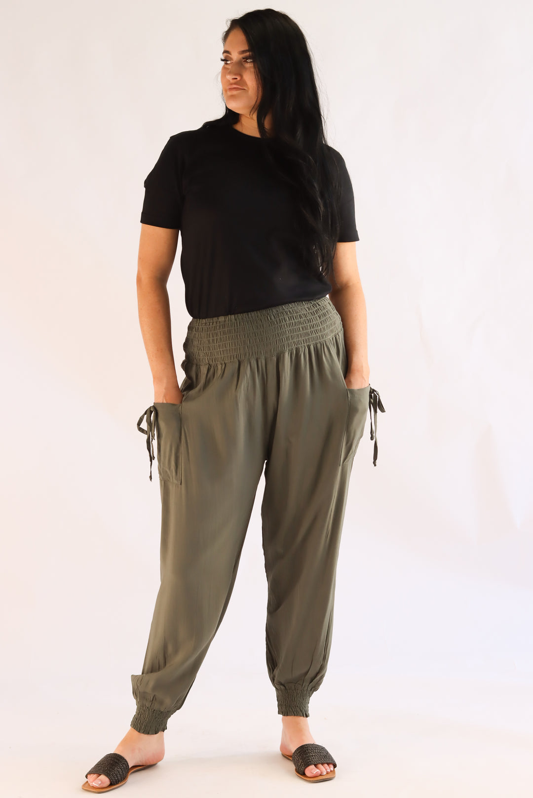 khaki Harem Pants