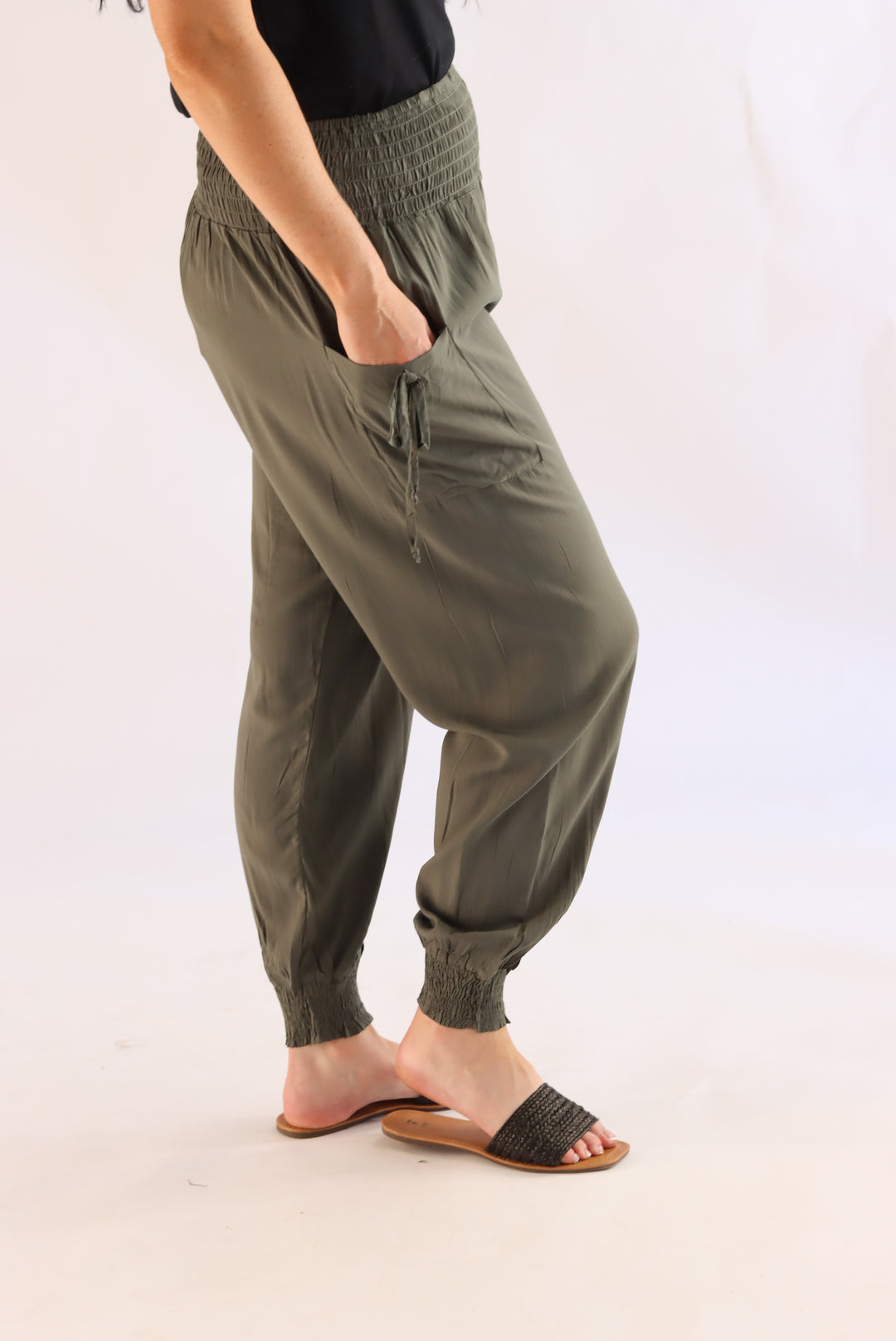 khaki Harem Pants