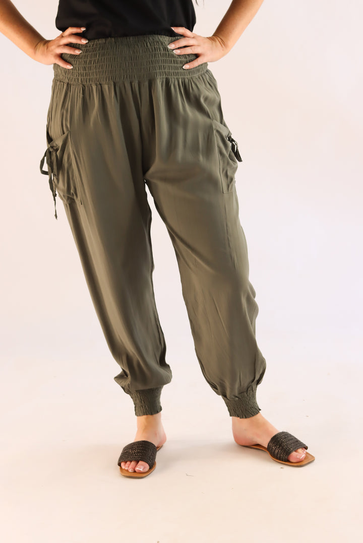 khaki Harem Pants