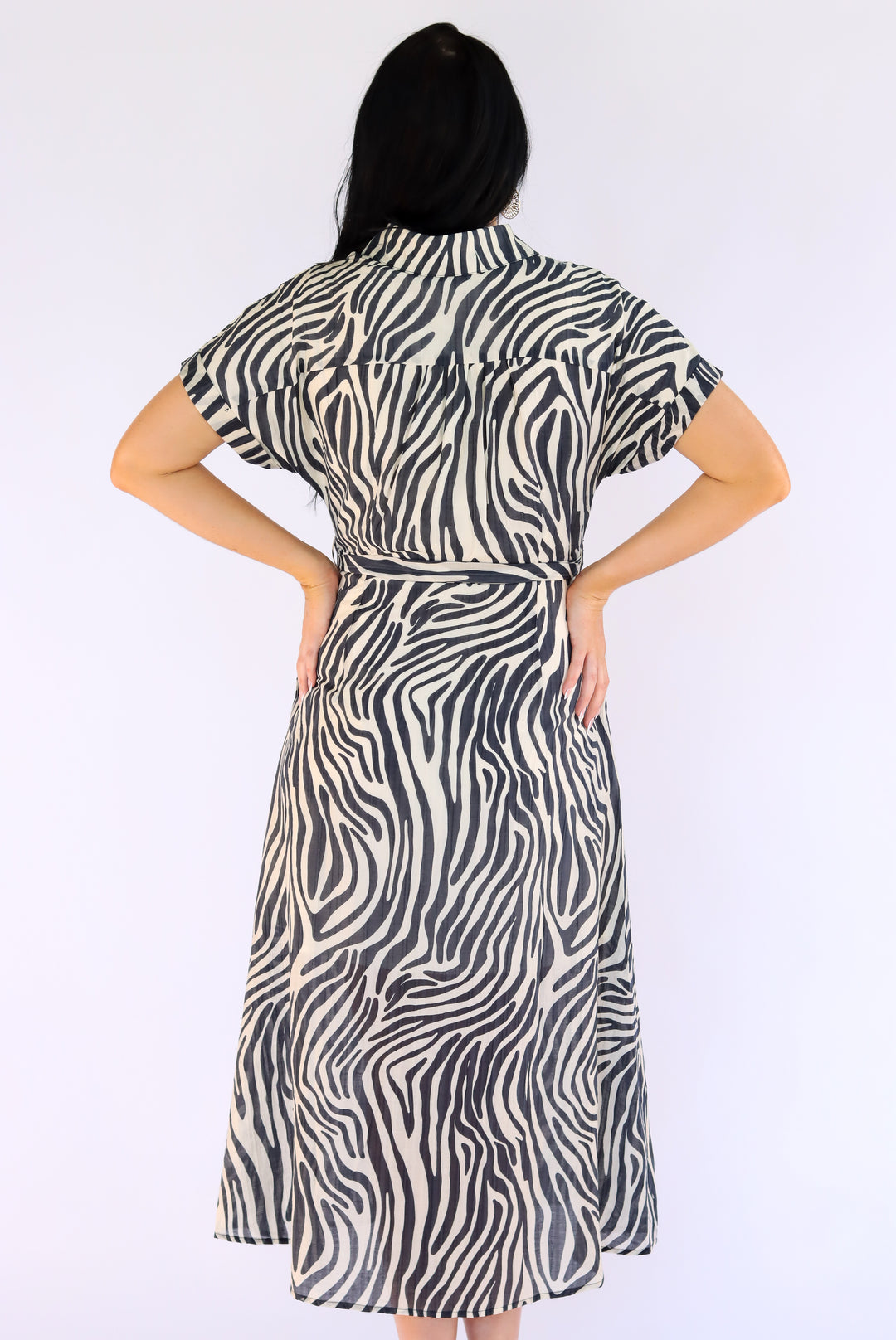 Alana Shirt Dress In Ash Grey