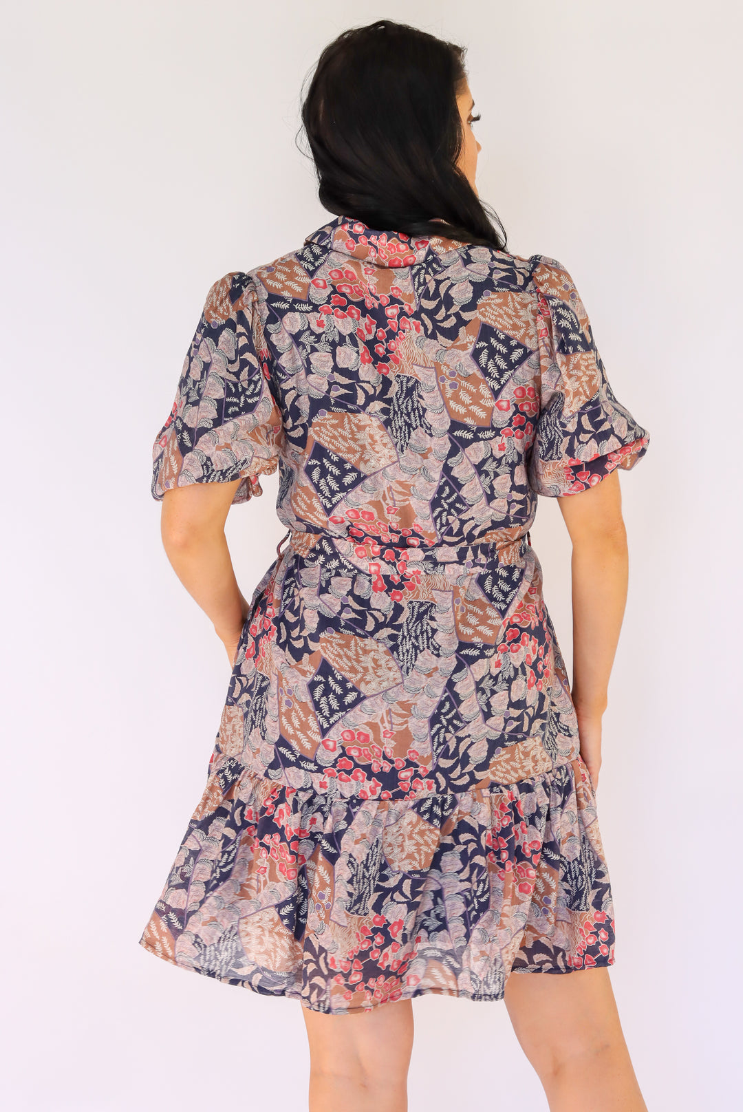 Elysia Navy Print Dress