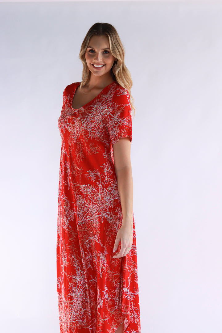 In the Festive Spirit Red Maxi Dress