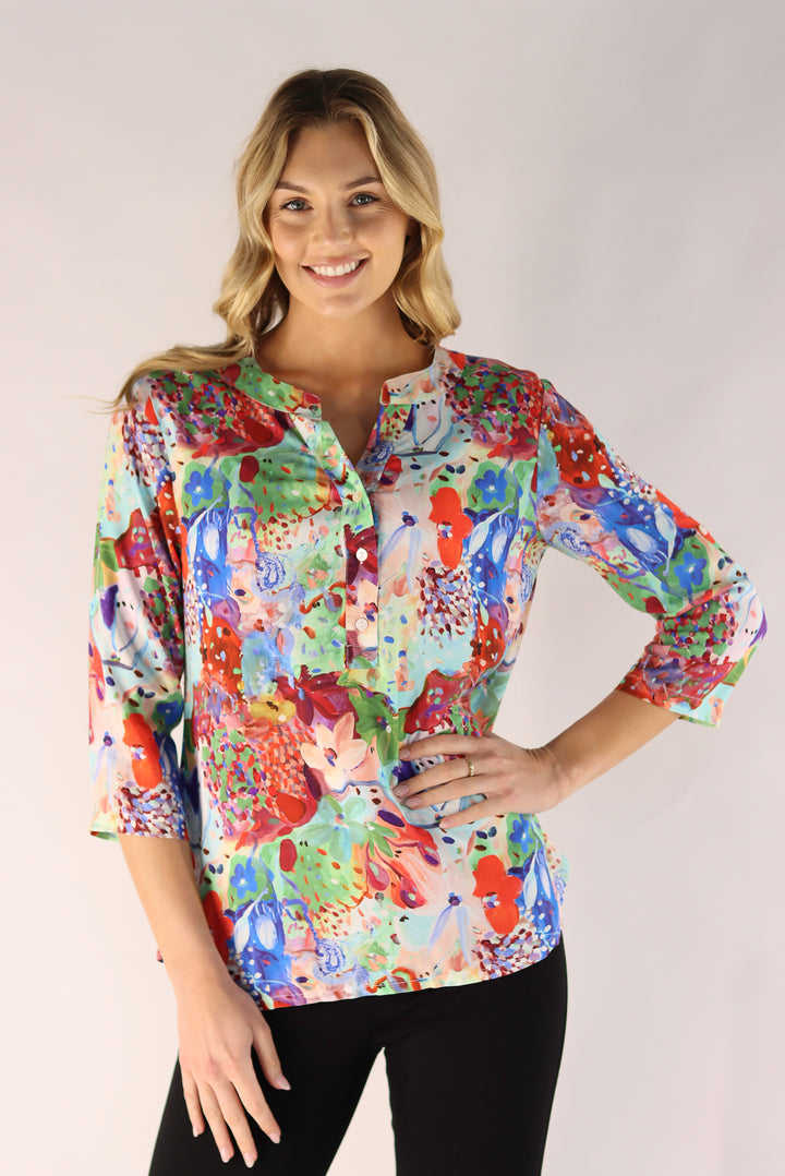Joyful Watercolour Print Top