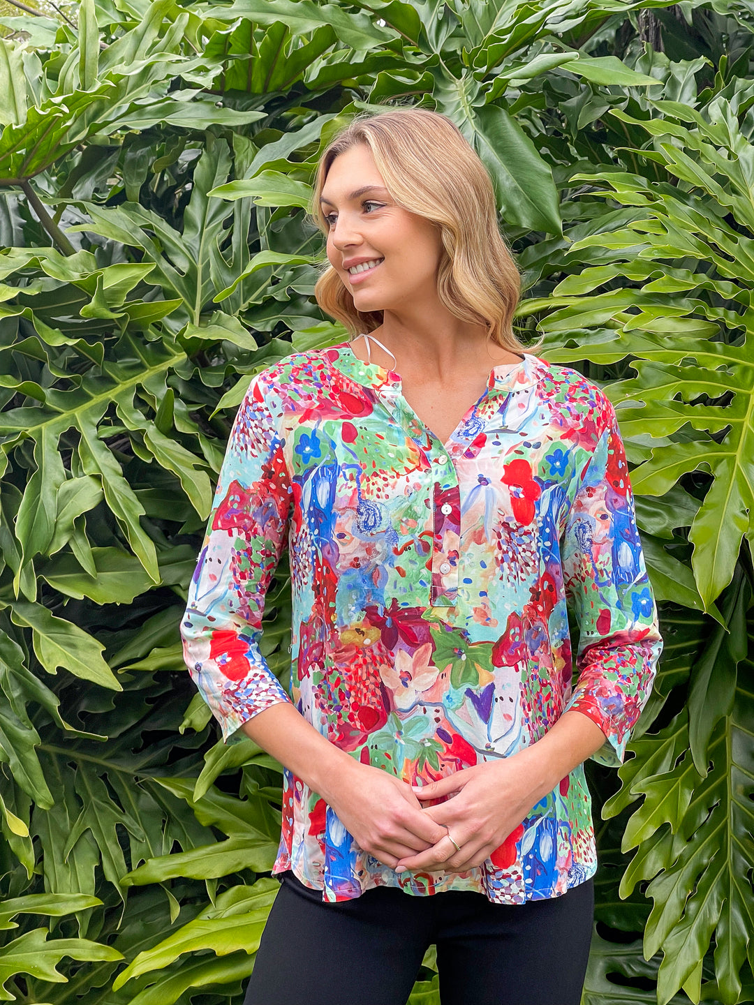 Joyful Watercolour Print Top