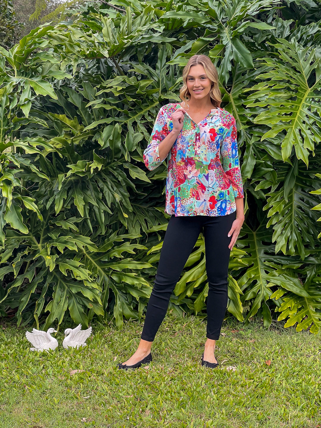 Joyful Watercolour Print Top