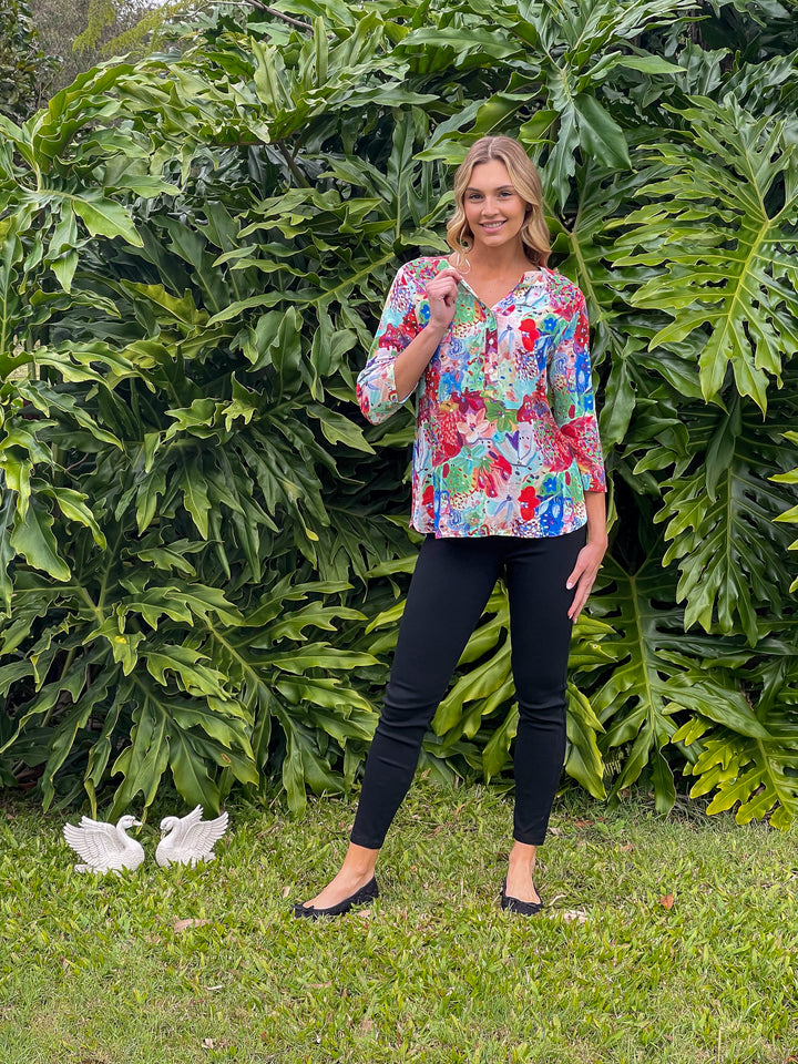 Joyful Watercolour Print Top