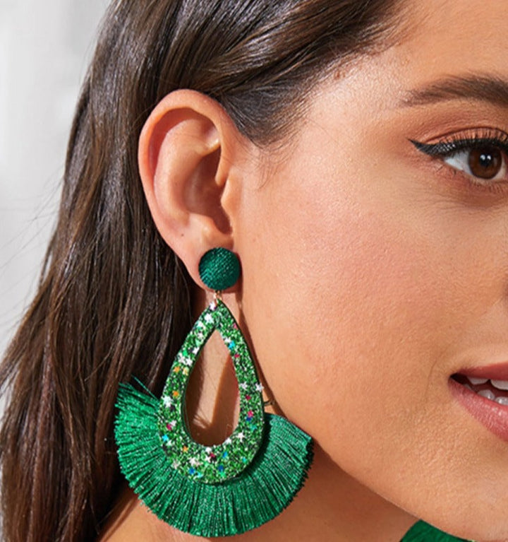 Madonna Earrings in Green